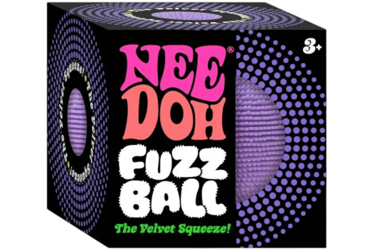 NeeDoh Fuzzball The Velvet Squeeze Squishy Fidget Toy Purple